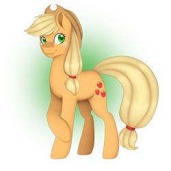 Size: 1280x1280 | Tagged: safe, artist:bloodyartwork, derpibooru import, applejack, earth pony, pony, crossed hooves, female, looking at you, mare, signature, simple background, smiling, smiling at you, solo, transparent background