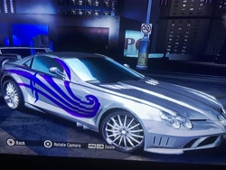 Size: 4032x3024 | Tagged: safe, artist:carlos324, derpibooru import, rarity, unicorn, mercedes-benz, mercedes-benz slr mclaren, my little pony, need for speed, need for speed carbon, rarity car