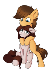 Size: 2084x2752 | Tagged: safe, artist:qbellas, artist:rubisiek, derpibooru import, oc, oc only, earth pony, pony, 2022 community collab, bipedal, chest fluff, couple, derpibooru community collaboration, ear fluff, ears, female, hug, male, simple background, transparent background