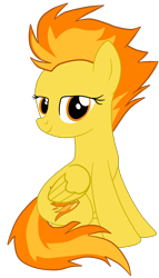 Size: 1352x2360 | Tagged: safe, artist:gmaplay, derpibooru import, spitfire, pegasus, pony, cute, cutefire, simple background, sitting, solo, transparent background