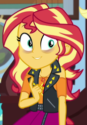 Size: 556x795 | Tagged: safe, derpibooru import, screencap, sunset shimmer, equestria girls, equestria girls series, holidays unwrapped, spoiler:eqg series (season 2), bags under eyes, blizzard or bust, cropped, solo