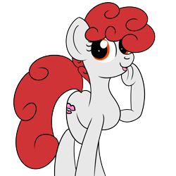 Size: 2000x2000 | Tagged: safe, artist:dafiltafish, derpibooru import, oc, oc only, oc:clair, earth pony, pony, :p, earth pony oc, female, high res, mare, orange eyes, red mane, red tail, simple background, smiling, solo, tail, tongue, tongue out, transparent background