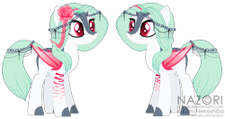 Size: 795x421 | Tagged: safe, artist:nazori, derpibooru import, oc, oc only, bat pony, pony, base used, bat pony oc, bat wings, choker, duo, floral head wreath, flower, rose, simple background, transparent background, wings