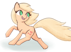 Size: 2086x1528 | Tagged: safe, artist:solid shrimp, derpibooru import, applejack, earth pony, pony, female, looking back, mare, solo