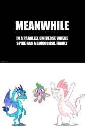 Size: 800x1190 | Tagged: safe, artist:cloudyglow, artist:dashiesparkle, artist:dashiesparkle edit, artist:rainbowderp98, derpibooru import, edit, fizzle, princess ember, spike, dragon, alternate universe, ember is spike's mother, father and child, father and son, female, fizzle is spike's father, fizzlember, husband and wife, male, married couple, meanwhile, mother and child, mother and son, parent and child, parents:fizzlember, shipping, simple background, straight, text, tomska, transparent background, vector, vector edit