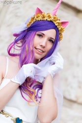 Size: 685x1027 | Tagged: safe, artist:niv cosplay, derpibooru import, princess cadance, human, 2017, clothes, cosplay, costume, gloves, irl, irl human, jewelry, photo, ring, solo, wedding ring