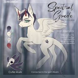 Size: 1200x1200 | Tagged: safe, artist:lunarlacepony, derpibooru import, oc, oc:spectral guede, draconequus, reference sheet, solo