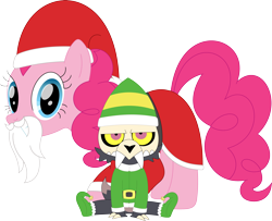 Size: 3538x2869 | Tagged: safe, artist:porygon2z, derpibooru import, pinkie pie, earth pony, pony, christmas, high res, holiday, king (the owl house), simple background, transparent background