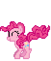 Size: 106x126 | Tagged: safe, artist:deathpwny, derpibooru import, pinkie pie, earth pony, pony, animated, desktop ponies, gif, happy, jumping, pixel art, pronking, simple background, smiling, solo, sprite, transparent background