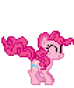 Size: 106x126 | Tagged: safe, artist:deathpwny, derpibooru import, pinkie pie, earth pony, pony, animated, desktop ponies, gif, happy, jumping, pixel art, pronking, simple background, smiling, solo, sprite, transparent background