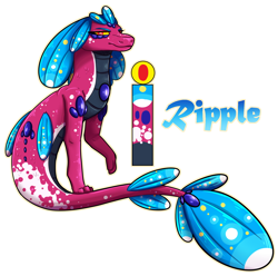 Size: 1946x1930 | Tagged: safe, artist:littlfawn05, derpibooru import, oc, oc only, merpony, seapony (g4), blue mane, dorsal fin, fish tail, flowing tail, red eyes, simple background, solo, tail, transparent background