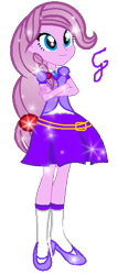 Size: 240x561 | Tagged: safe, artist:gihhbloonde, derpibooru import, oc, oc only, equestria girls, base used, clothes, crossed arms, eyelashes, female, simple background, skirt, smiling, solo, transparent background