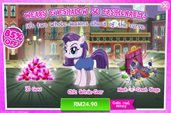 Size: 1033x684 | Tagged: safe, derpibooru import, advertisement, chic, costs real money, gameloft, gem, official