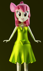 Size: 550x915 | Tagged: safe, artist:tahu25, apple bloom, equestria girls, 3d, blender, clothes, dress, solo