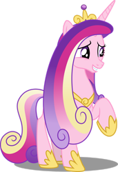 Size: 1024x1498 | Tagged: safe, artist:decprincess, derpibooru import, princess cadance, alicorn, pony, once upon a zeppelin, season 7, .svg available, crown, female, full body, grin, hoof shoes, horn, jewelry, mare, multicolored mane, multicolored tail, purple eyes, raised hoof, raised leg, regalia, shadow, simple background, smiling, solo, standing, tail, transparent background, vector