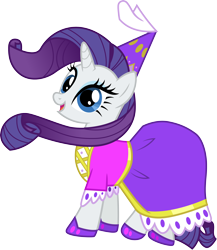 Size: 3000x3463 | Tagged: safe, artist:cloudyglow, derpibooru import, rarity, pony, unicorn, a dog and pony show, .ai available, blue eyes, clothes, eyelashes, female, hat, high res, hoof shoes, horn, mare, open mouth, open smile, simple background, smiling, solo, transparent background, vector