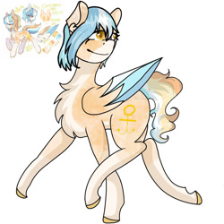 Size: 1500x1500 | Tagged: safe, artist:teonnakatztkgs, derpibooru import, oc, oc only, pegasus, pony, chest fluff, looking back, pegasus oc, simple background, smiling, white background, wings