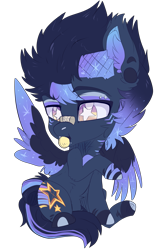 Size: 1679x2586 | Tagged: safe, artist:malicious-demi, derpibooru import, oc, oc only, pegasus, pony, :p, chibi, ear piercing, pegasus oc, piercing, simple background, solo, tongue, tongue out, transparent background, wings