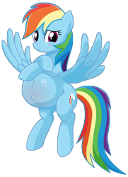 Size: 6300x8700 | Tagged: safe, artist:xniclord789x, derpibooru import, rainbow dash, pegasus, pony, blushing, female, mare, preggo dash, pregnant, simple background, transparent background