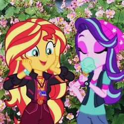 Size: 640x640 | Tagged: safe, artist:suntrixglim, derpibooru import, starlight glimmer, sunset shimmer, equestria girls, female, lesbian, shimmerglimmer, shipping