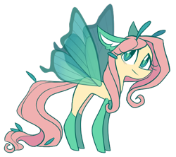 Size: 450x400 | Tagged: safe, artist:s-grunge, derpibooru import, part of a set, fluttershy, alternate design, antennae, cute, daaaaaaaaaaaw, female, insect wings, looking up, mare, shyabetes, simple background, solo, transparent background, wings