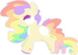 Size: 757x537 | Tagged: safe, artist:khimi-chan, derpibooru import, oc, oc only, earth pony, pony, earth pony oc, multicolored hair, rainbow hair, simple background, smiling, solo, transparent background