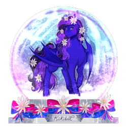 Size: 2500x2500 | Tagged: safe, artist:bunnari, derpibooru import, oc, oc only, bat pony, pony, female, high res, mare, simple background, snow globe, solo, transparent background
