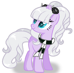 Size: 852x840 | Tagged: safe, artist:gihhbloonde, derpibooru import, oc, oc only, earth pony, pony, base used, clothes, earth pony oc, eyelashes, female, flower, flower in hair, looking back, mare, scarf, simple background, smiling, solo, starry eyes, transparent background, wingding eyes