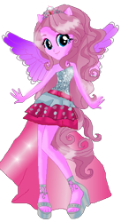 Size: 330x604 | Tagged: safe, artist:gihhbloonde, derpibooru import, oc, oc only, oc:music melody, equestria girls, base used, equestria girls-ified, eyelashes, female, high heels, ponied up, shoes, simple background, solo, transparent background, wings