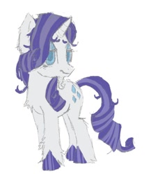 Size: 970x1011 | Tagged: safe, artist:sugarfrogg_, derpibooru import, rarity, pony, unicorn, chest fluff, facial hair, female, goatee, lidded eyes, looking at you, mare, simple background, solo, white background