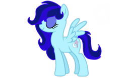 Size: 1920x1200 | Tagged: safe, derpibooru import, oc, oc only, oc:moony berri, pegasus, pony, eyes closed, eyeshadow, female, full body, makeup, mare, pegasus oc, simple background, smiling, solo, spread wings, standing, tail, transparent background, two toned mane, two toned tail, wings