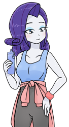 Size: 427x784 | Tagged: safe, artist:batipin, derpibooru import, part of a set, rarity, equestria girls, bottle, cute, female, marathon, open mouth, raribetes, simple background, transparent background