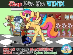 Size: 1000x750 | Tagged: safe, artist:babscon, derpibooru import, discord, spike, oc, oc:golden gates, babscon, babscon mascots, black friday, monopoly