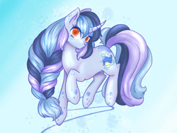 Size: 1024x768 | Tagged: safe, artist:m-al, derpibooru import, oc, oc only, oc:aqualight, pony, unicorn, curved horn, female, horn, solo, unicorn oc