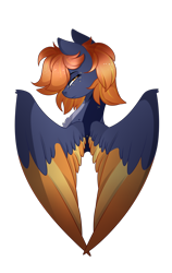 Size: 2300x3631 | Tagged: safe, artist:takan0, derpibooru import, oc, oc only, pegasus, pony, colored wings, female, high res, mare, simple background, solo, transparent background, two toned wings, wings