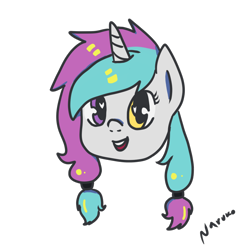 Size: 1000x1000 | Tagged: safe, artist:wrath-marionphauna, derpibooru import, oc, oc only, oc:luz, unicorn, heterochromia, ponylatino, simple background, smiling, solo, transparent background