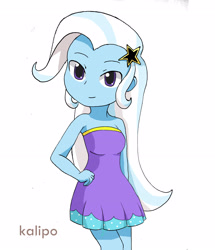 Size: 2988x3471 | Tagged: safe, artist:kalipoart, derpibooru import, trixie, equestria girls, casual, female, high res, solo