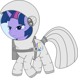 Size: 2442x2455 | Tagged: safe, artist:guille-x3, derpibooru import, twilight sparkle, pony, astronaut, female, mare, simple background, solo, spacesuit, transparent background