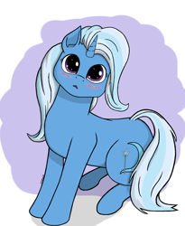 Size: 1620x1980 | Tagged: safe, artist:kpapwiss, derpibooru import, trixie, pony, unicorn, blushing, cute, diatrixes, ear fluff, ears, eyelashes, female, front view, horn, looking at you, mare, solo