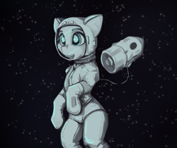 Size: 3298x2764 | Tagged: safe, artist:alcor, derpibooru import, pony, eye reflection, happy, open mouth, reflection, sketch, space, spacesuit