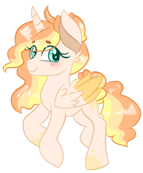 Size: 516x624 | Tagged: safe, artist:tragedy-kaz, derpibooru import, oc, oc only, alicorn, pony, alicorn oc, colored wings, eyelashes, horn, simple background, smiling, transparent background, two toned wings, wings