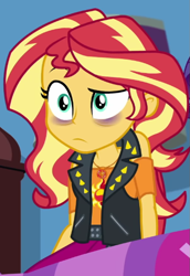 Size: 603x877 | Tagged: safe, derpibooru import, screencap, sunset shimmer, better together, equestria girls, holidays unwrapped, blizzard or bust, cropped, solo
