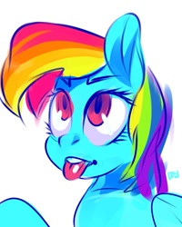 Size: 544x680 | Tagged: safe, artist:badrainbow2, derpibooru import, rainbow dash, pegasus, cute, solo, tongue, tongue out