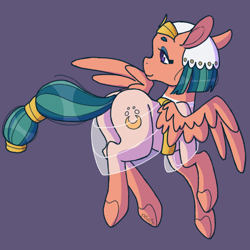 Size: 600x600 | Tagged: safe, artist:petaltheartist, derpibooru import, somnambula, pegasus, pony, butt, female, mare, plot, simple background, solo, spread wings, wings