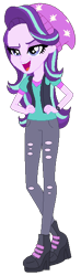 Size: 176x598 | Tagged: safe, artist:gihhbloonde, derpibooru import, starlight glimmer, equestria girls, mirror magic, spoiler:eqg specials, base used, beanie, clothes, eyelashes, female, hand on hip, hat, simple background, smiling, solo, transparent background