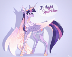 Size: 3022x2388 | Tagged: safe, artist:teaneey, derpibooru import, twilight sparkle, twilight sparkle (alicorn), alicorn, pony, female, jewelry, looking back, mare, solo, tiara