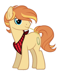 Size: 791x909 | Tagged: safe, artist:teaneey, derpibooru import, oc, oc only, earth pony, pony, base used, earth pony oc, looking back, male, neckerchief, simple background, solo, stallion, straw in mouth, transparent background