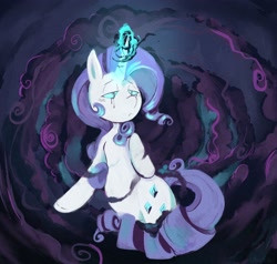 Size: 2832x2696 | Tagged: safe, artist:urbanqhoul, derpibooru import, idw, nightmare rarity, rarity, pony, unicorn, female, mare, scene interpretation, solo