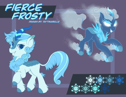 Size: 4500x3500 | Tagged: safe, artist:taytinabelle, derpibooru import, oc, oc only, oc:fierce frosty, kirin, nirik, /mlp/, kirin oc, looking at you, male, nirik oc, raised hoof, raised leg, secret santa, smiling, smug, solo, unshorn fetlocks