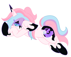 Size: 1280x1032 | Tagged: safe, artist:ladylullabystar, derpibooru import, oc, oc:lullaby star, alicorn, pony, female, mare, nightmarified, simple background, solo, transparent background